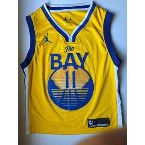 Jordan Golden State Warriors Klay Thompson The Bay Jersey Yellow Mens Size M